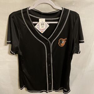 Major League TX3 Cool Baseball Jersey Women’s Size XL Black Button Up SS NWT